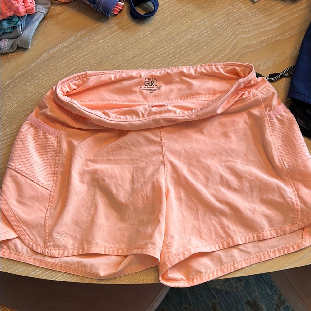 Athleta Pink Athletic Shorts Elastic Waist